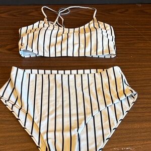 Elegant Striped Bikini Set